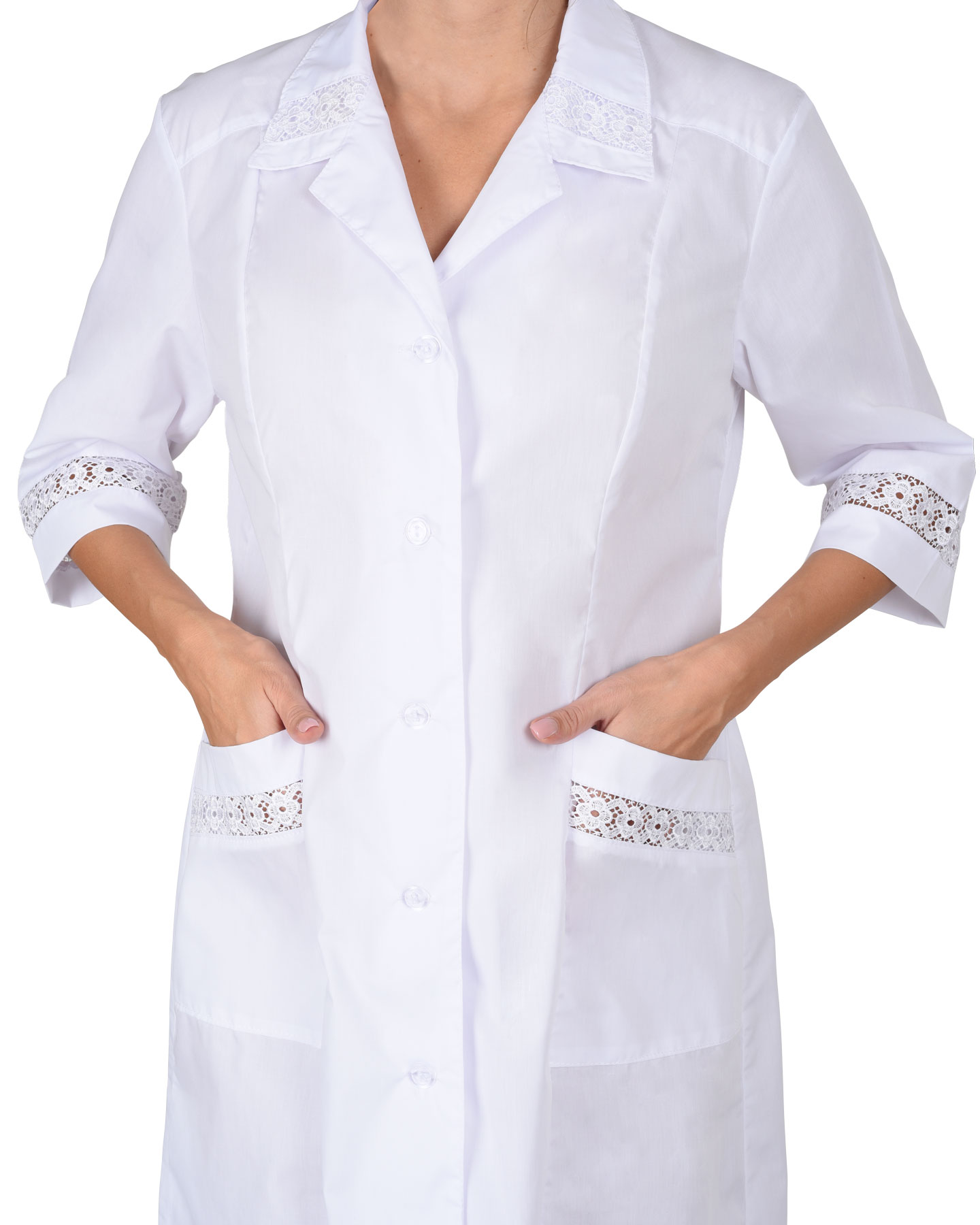 Женские халаты белые медицинские